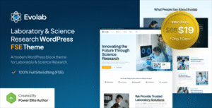 EVOLAB – Pesquisa de Laboratório e Ciência FSE WordPress tema